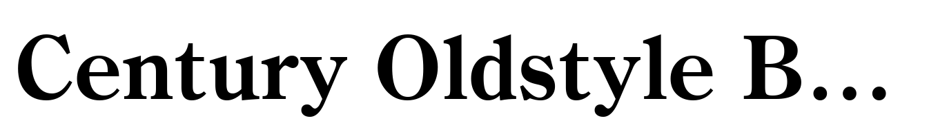 Century Oldstyle Bold